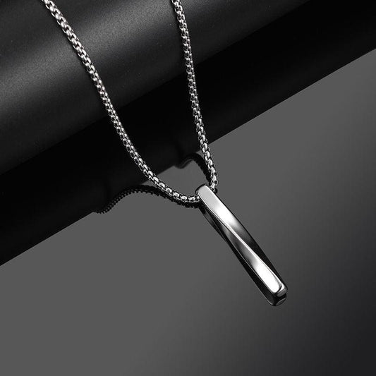 2023 Fashion New Black Rectangle Pendant Necklace for Men - BestShop