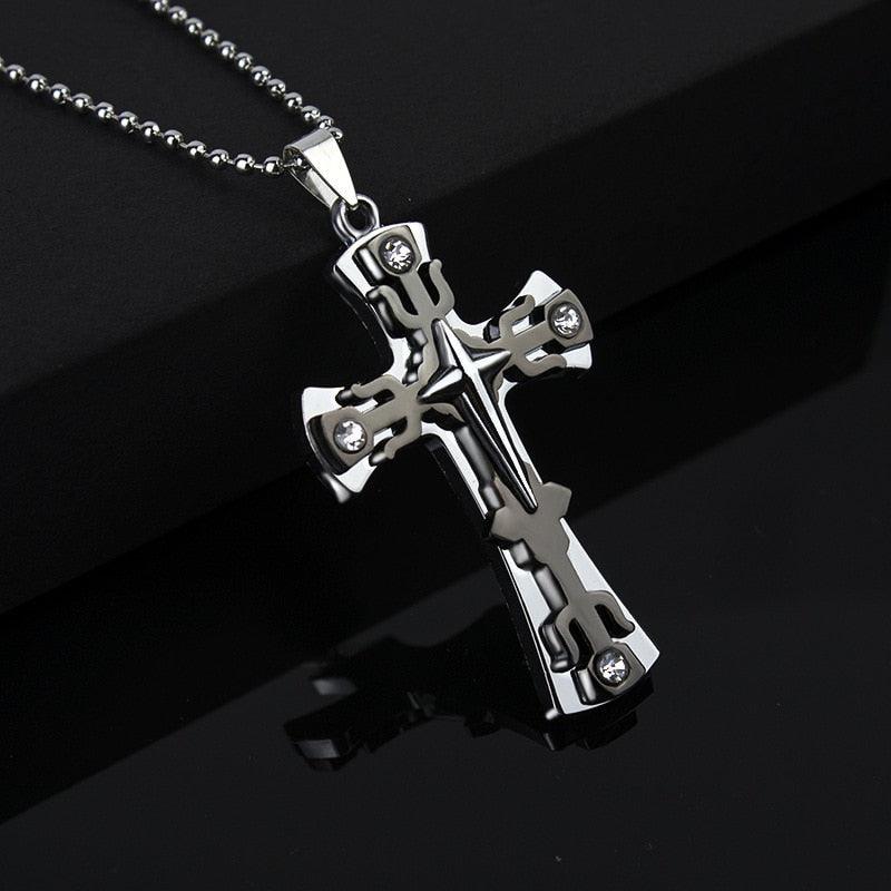 2023 Fashion New Black Rectangle Pendant Necklace for Men - BestShop
