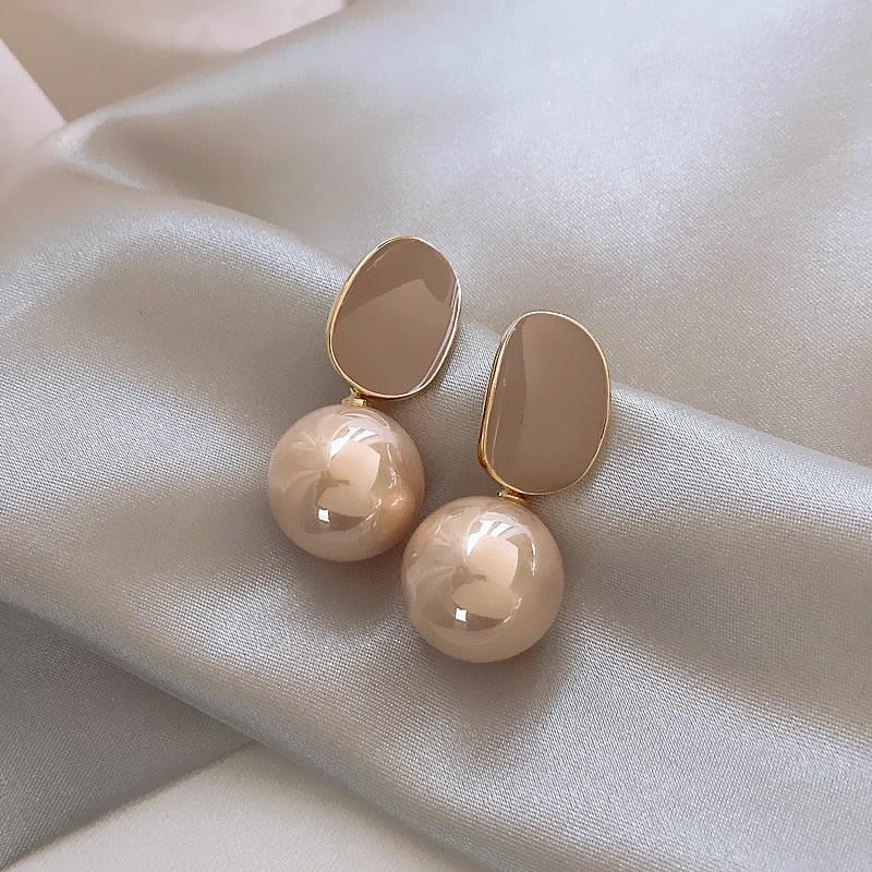 2023 Korean Pearl Dangle Water Drop Earrings - BestShop