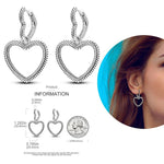 Load image into Gallery viewer, 2023 Women Hoop Earrings 925 Silver Sparkling Pave Shape - BestShop
