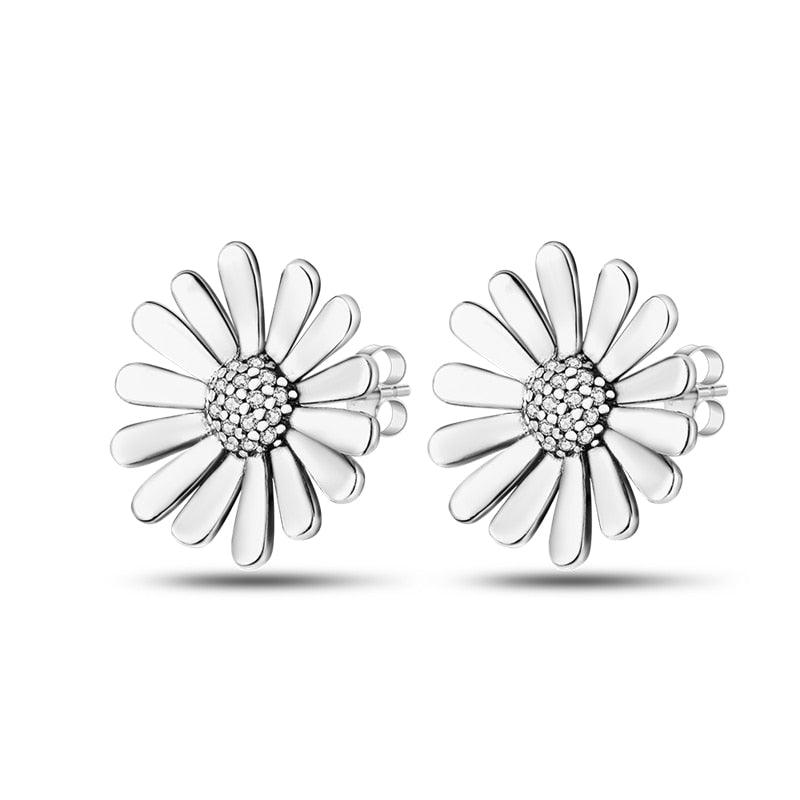 2023 Women Hoop Earrings 925 Silver Sparkling Pave Shape - BestShop