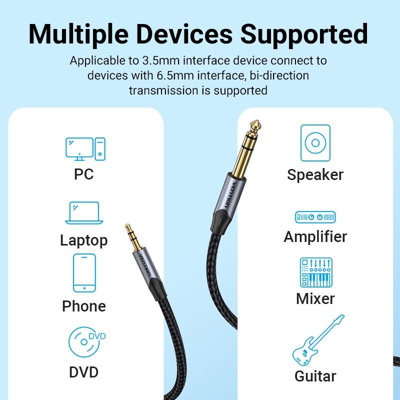 3.5mm to 6.35mm Adapter Aux Cable - BestShop