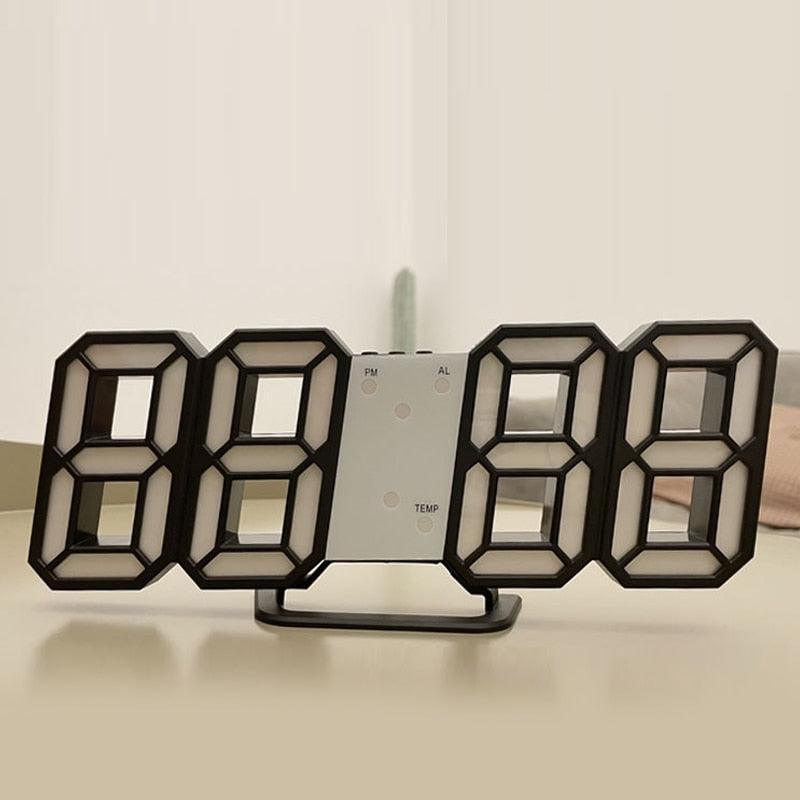 3D LED Digital Clock Luminous Fashion Wall Clock - BestShop