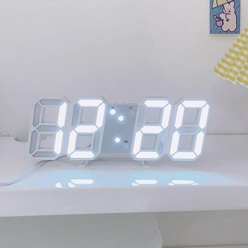 3D LED Digital Clock Luminous Fashion Wall Clock - BestShop