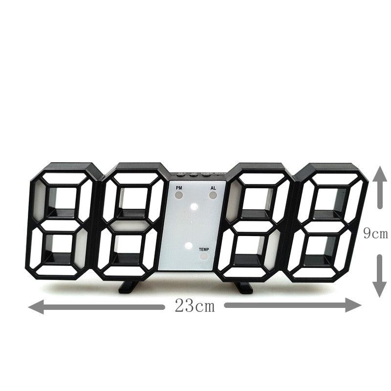 3D LED Digital Clock Luminous Fashion Wall Clock - BestShop