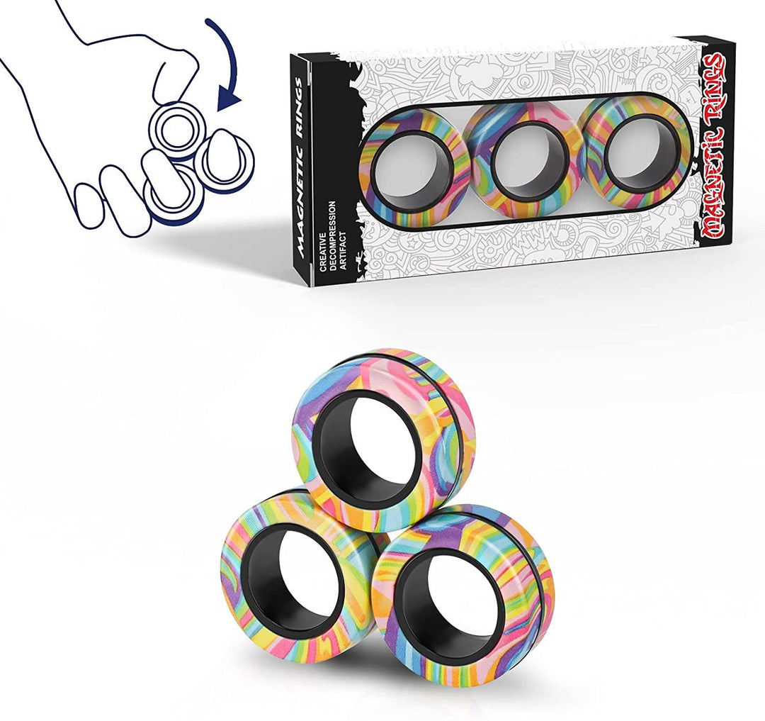 3pcs Finger Magnetic Rings for Relieve Stress Anxiety - BestShop