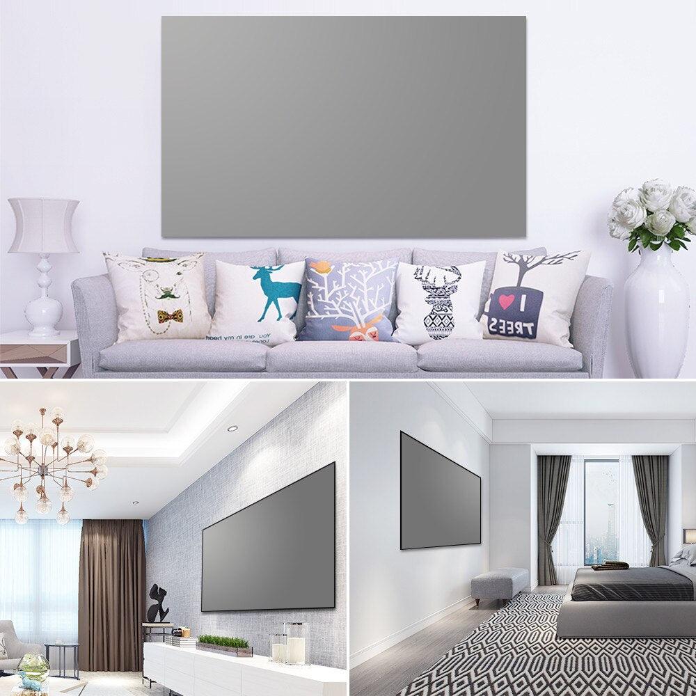 60-133 Inch Metal Gray Foldable Projector Screen - BestShop