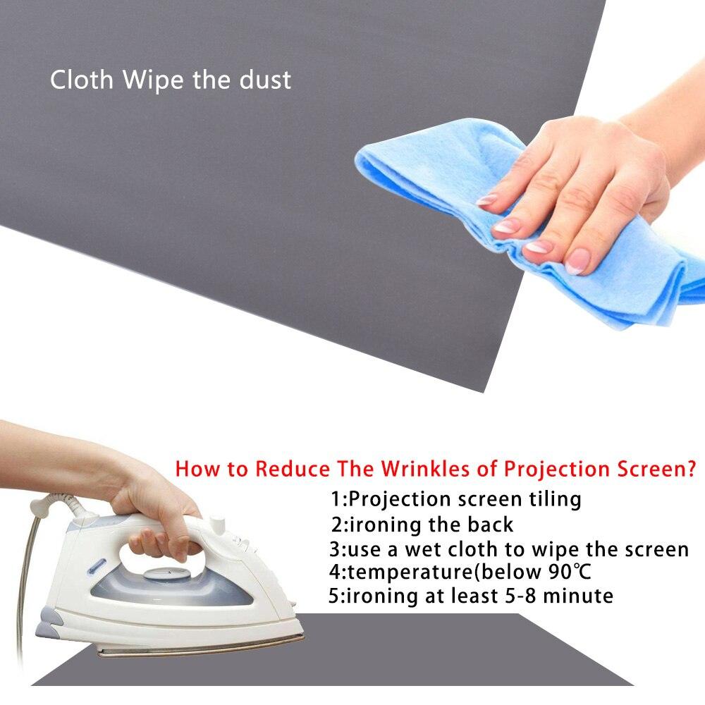 60-133 Inch Metal Gray Foldable Projector Screen - BestShop