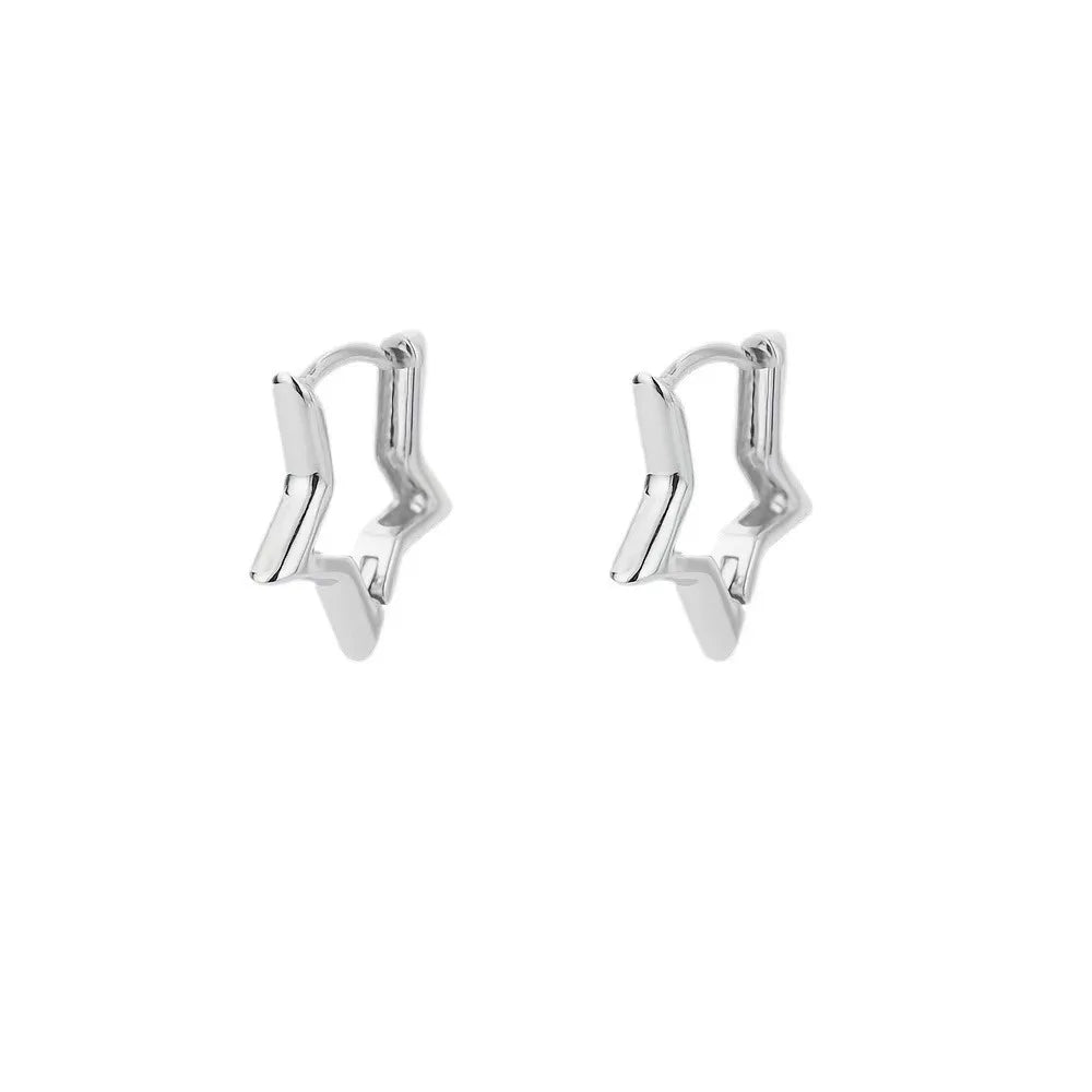 Geometric Star Hoop Earrings
