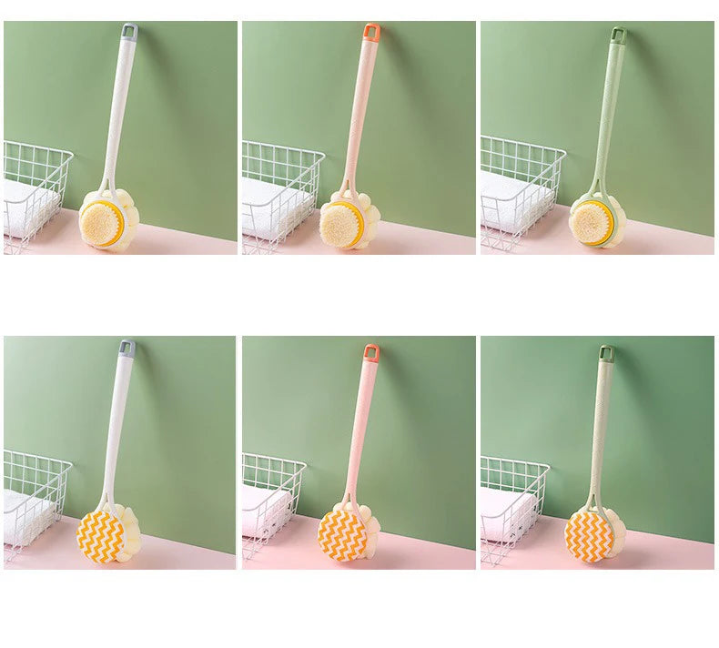 Cepillo de baño Esponja de ducha de mango largo