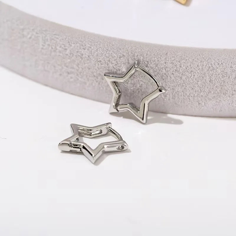 Geometric Star Hoop Earrings