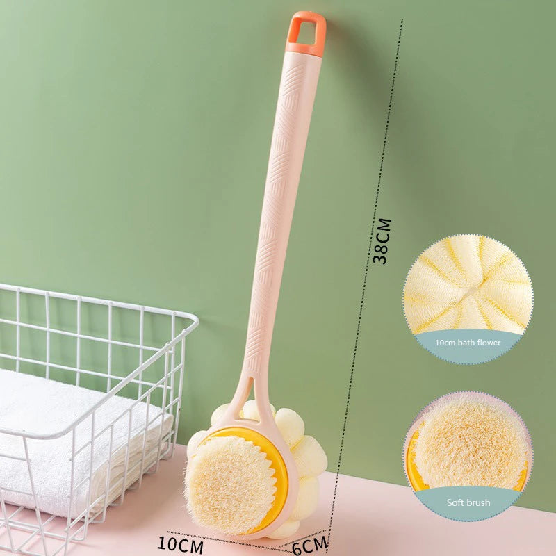 Cepillo de baño Esponja de ducha de mango largo