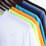 Load image into Gallery viewer, Multicolor Quick Dry Short Sleeve Sport T Shirt - BestShop
