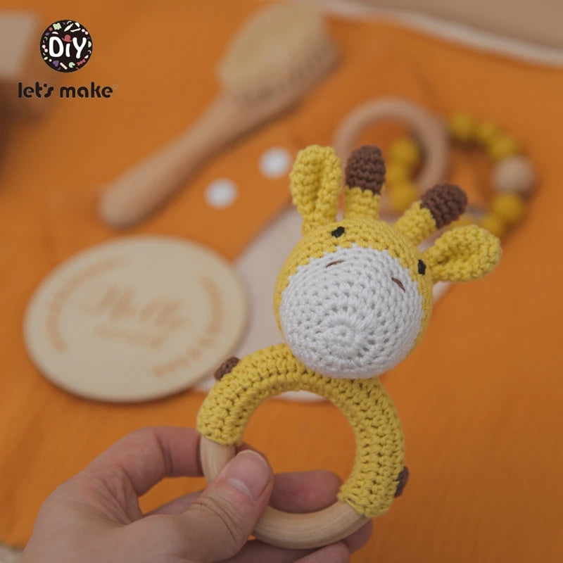 Baby Bath Towel Cotton Blanket Brush Gift Set