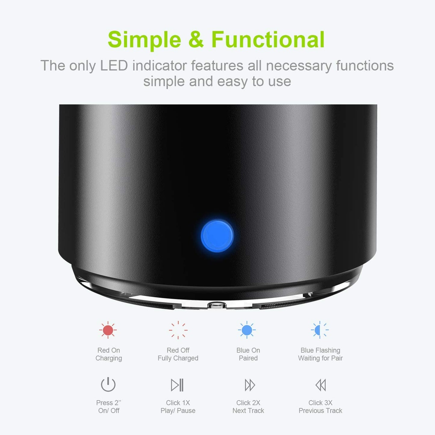 EWA A106 Pro Mini Bluetooth Speaker with Custom Bass Radiator - BestShop