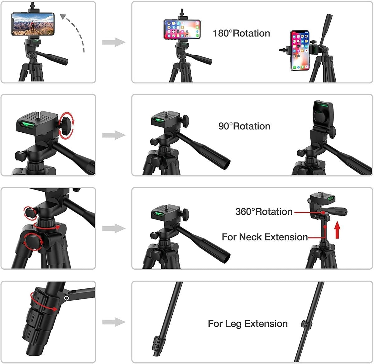 DSLR Flexible Tripod Extendable Travel Lightweight Stand - BestShop