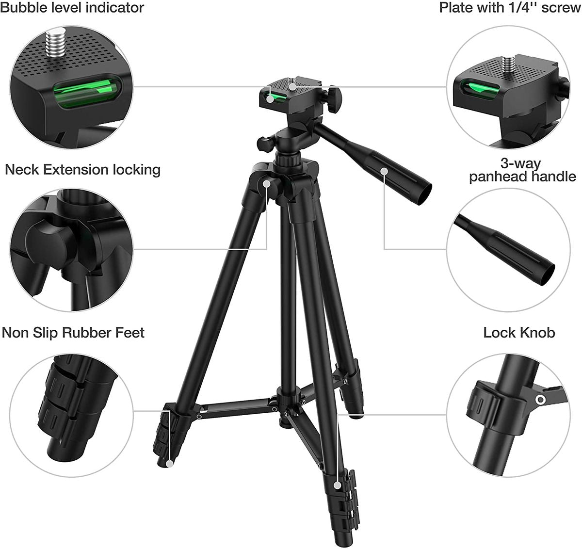 DSLR Flexible Tripod Extendable Travel Lightweight Stand - BestShop