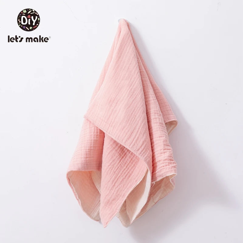 Baby Bath Towel Cotton Blanket Brush Gift Set