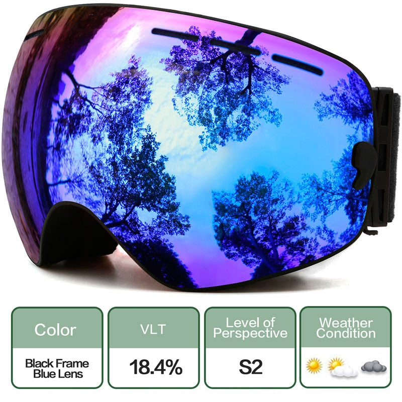Ski Goggles,Winter Snow Sports Goggles with Anti-fog UV Protection for Men Women Youth Interchangeable Lens - Premium Goggles - BestShop