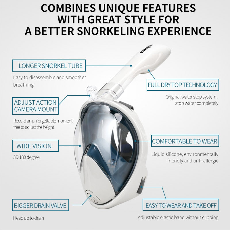 Underwater Scuba Gopro Diving Mask Full Face - BestShop