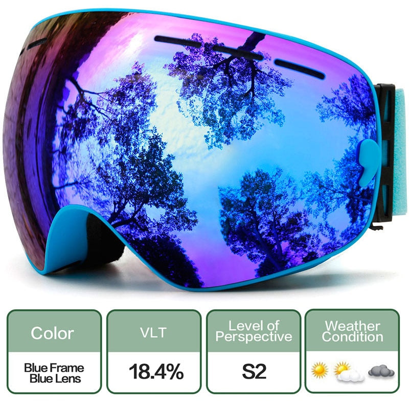Ski Goggles,Winter Snow Sports Goggles with Anti-fog UV Protection for Men Women Youth Interchangeable Lens - Premium Goggles - BestShop