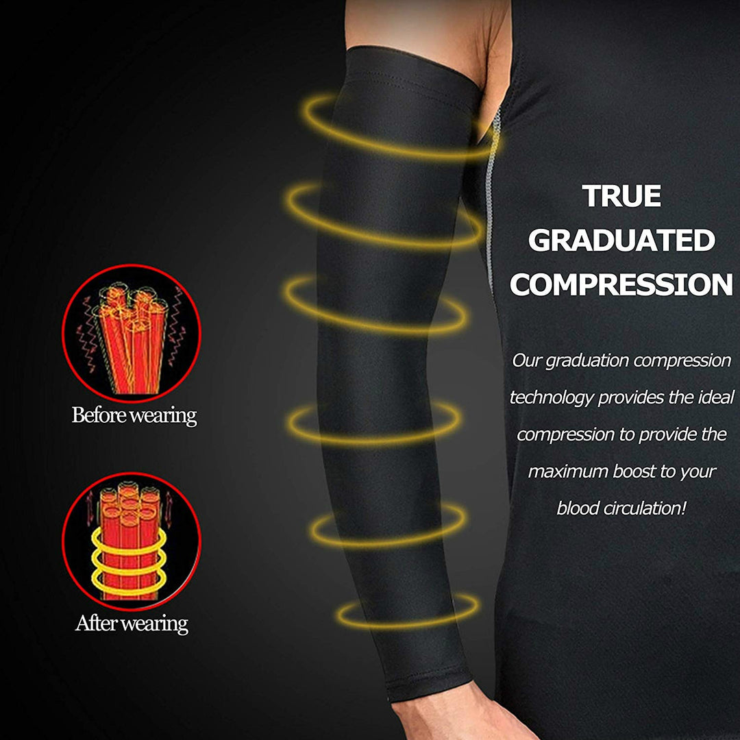 Sports Arm Compression Sleeve Basketball Cycling UV Protection - BestShop