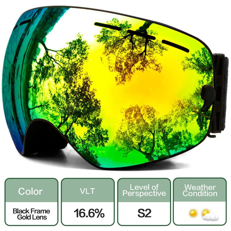 Ski Goggles,Winter Snow Sports Goggles with Anti-fog UV Protection for Men Women Youth Interchangeable Lens - Premium Goggles - BestShop
