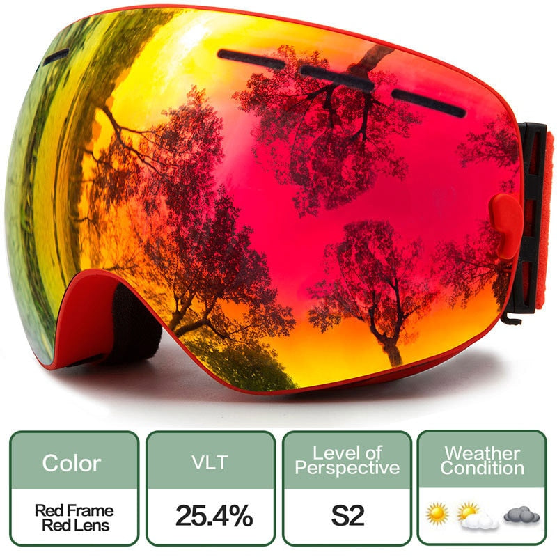 Ski Goggles,Winter Snow Sports Goggles with Anti-fog UV Protection for Men Women Youth Interchangeable Lens - Premium Goggles - BestShop