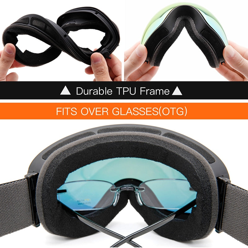 Ski Goggles,Winter Snow Sports Goggles with Anti-fog UV Protection for Men Women Youth Interchangeable Lens - Premium Goggles - BestShop