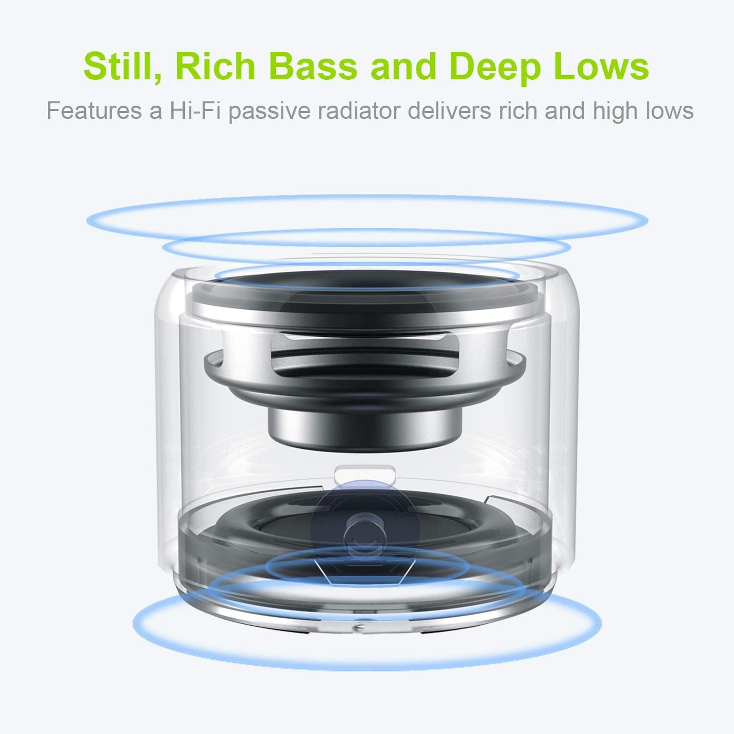 EWA A106 Pro Mini Bluetooth Speaker with Custom Bass Radiator - BestShop