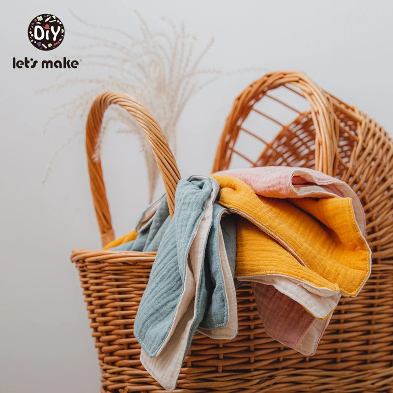 Baby Bath Towel Cotton Blanket Brush Gift Set