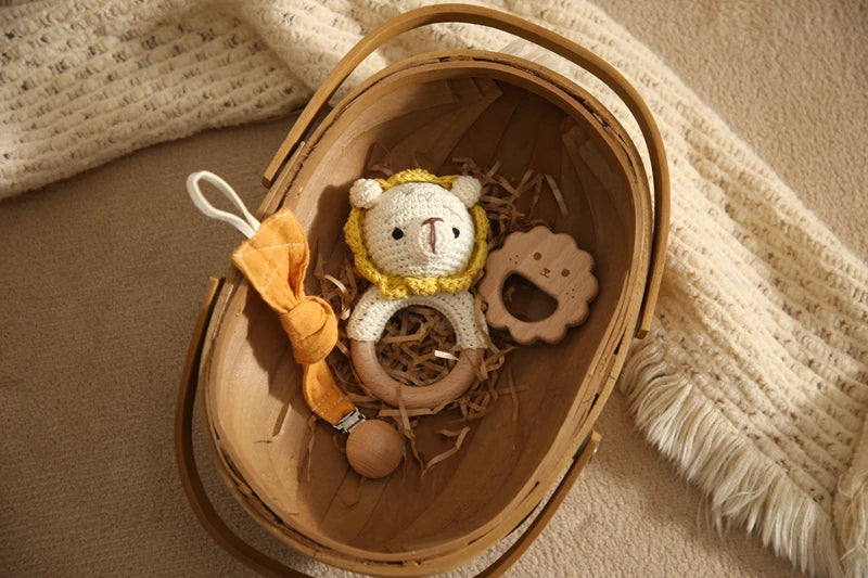 Baby Bath Towel Cotton Blanket Brush Gift Set