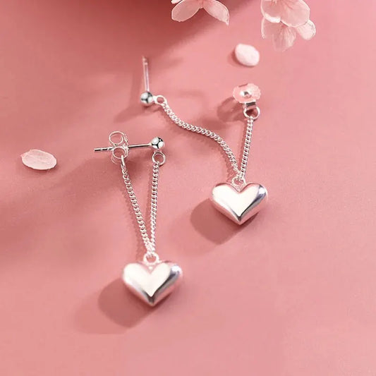 Geometric Hollow Heart Hoop Earrings