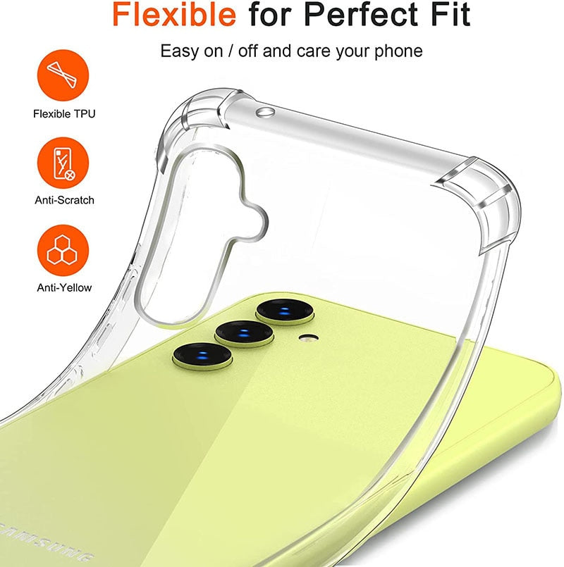 Shockproof Clear Silicone Soft Back Case For Samsung - BestShop