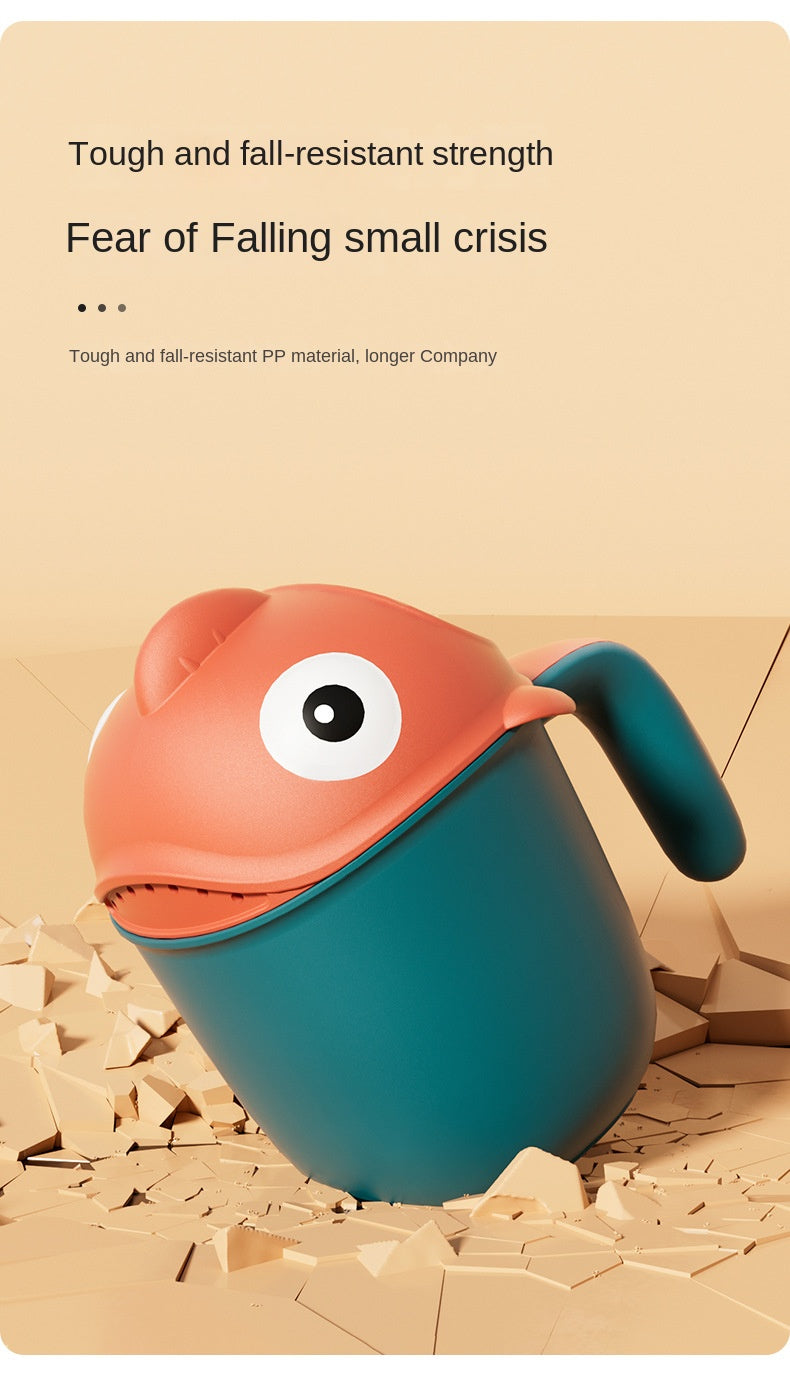 Baby Bath Shower Head Rinse Cup Cartoon Shark