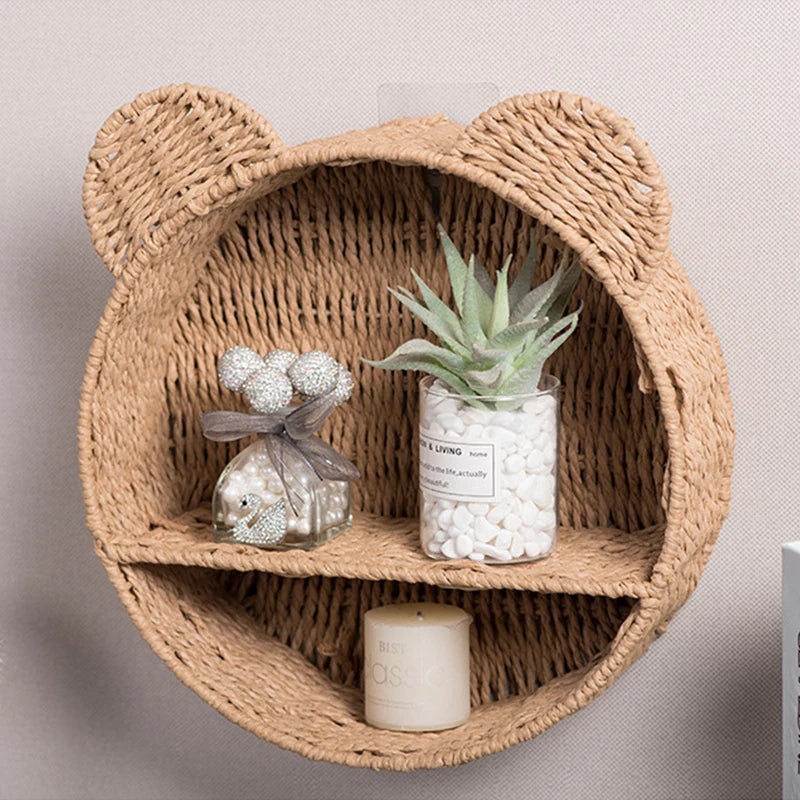 Imitation Rattan Food Grade Plastic Basket Storage