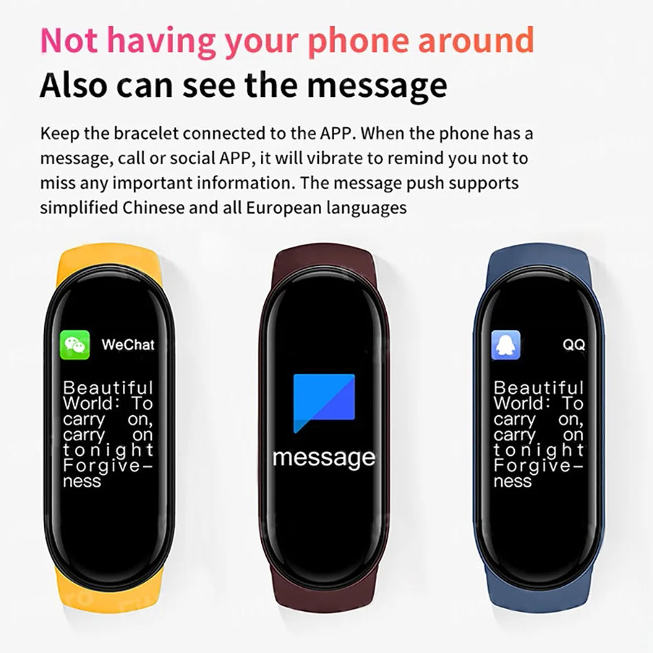 M6 Smart Watch Men Women Fitness Smart Bracelet