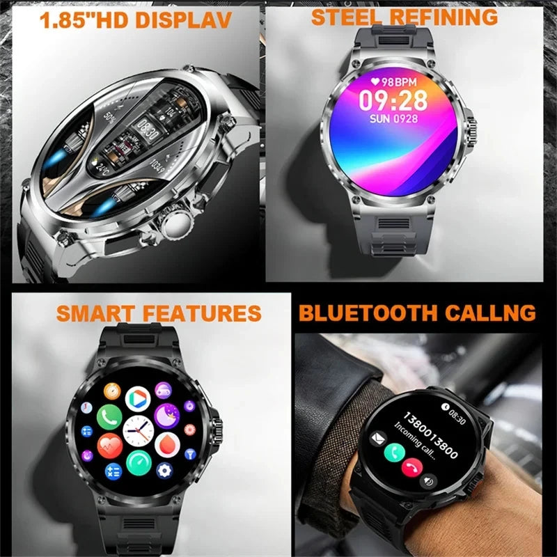 AMOLED Men GPS Track Smart Watch