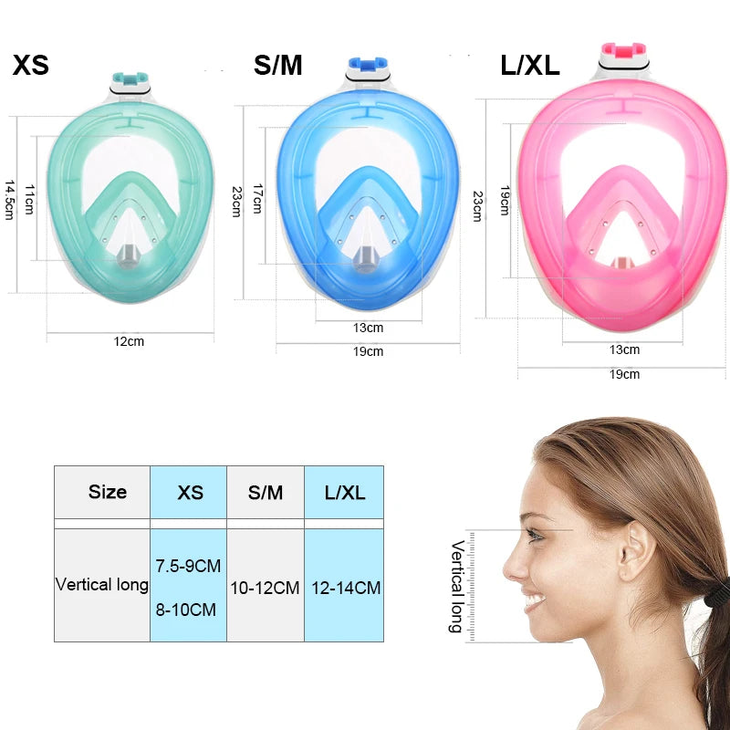 Underwater Scuba Anti Fog Full Face Diving Mask