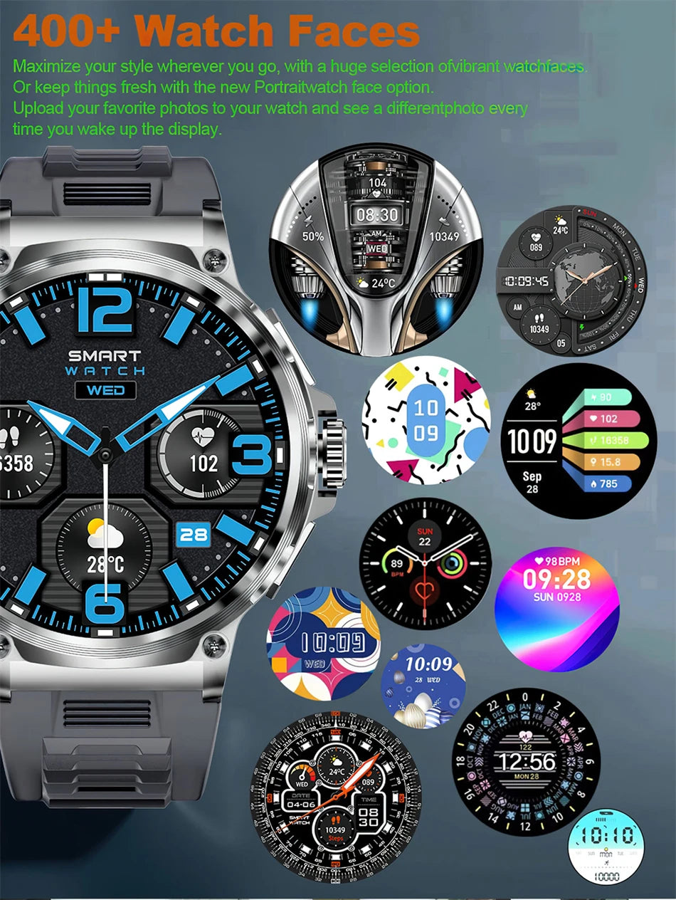 AMOLED Men GPS Track Smart Watch