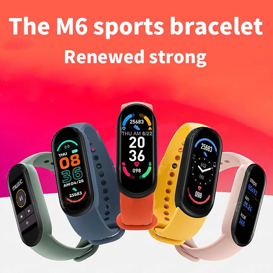 M6 Smart Watch Men Women Fitness Smart Bracelet