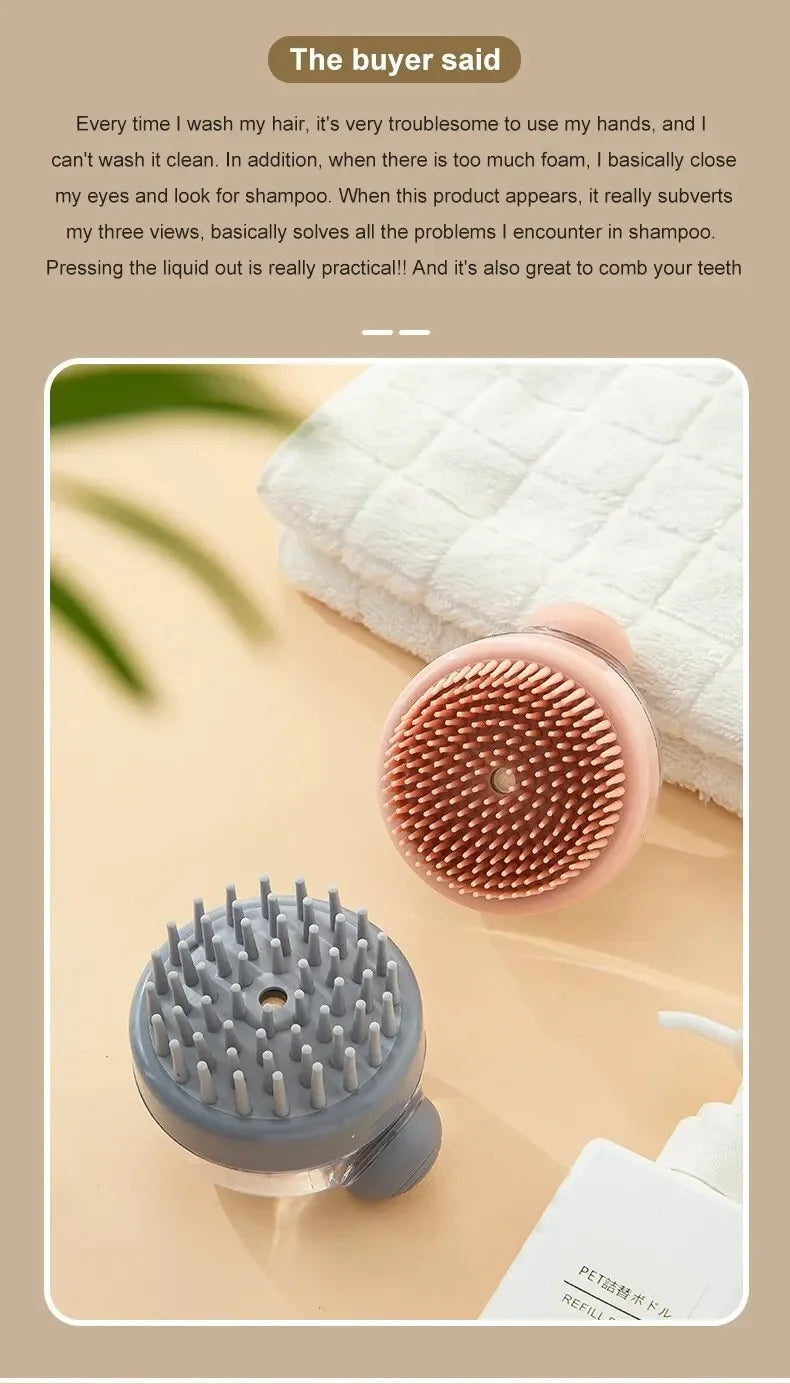 Dog Shower Brush with Shampoo Dispenser
