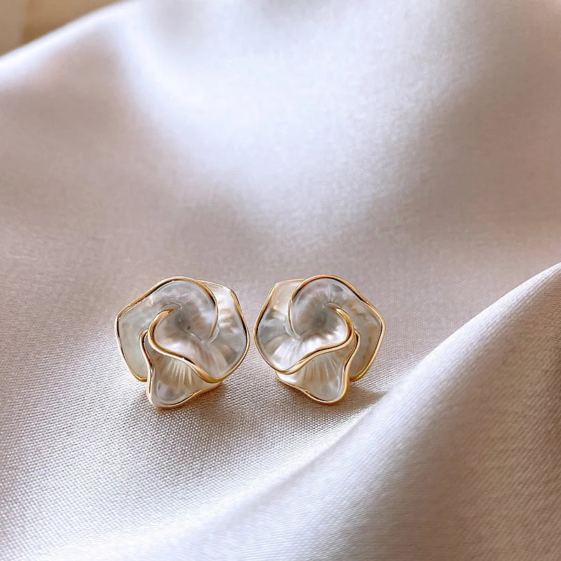 Delicate Camellia Stud Earring