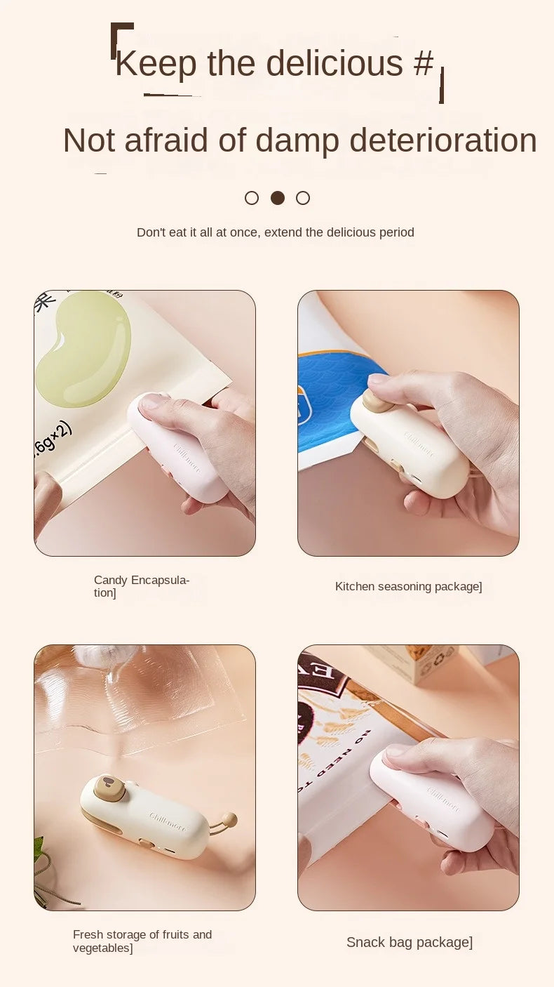Mini Bag Sealer Rechargeable Heat Sealer