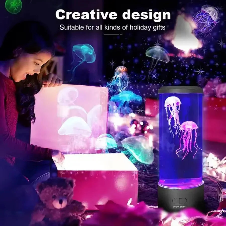 Lámpara LED de medusas de 7 colores