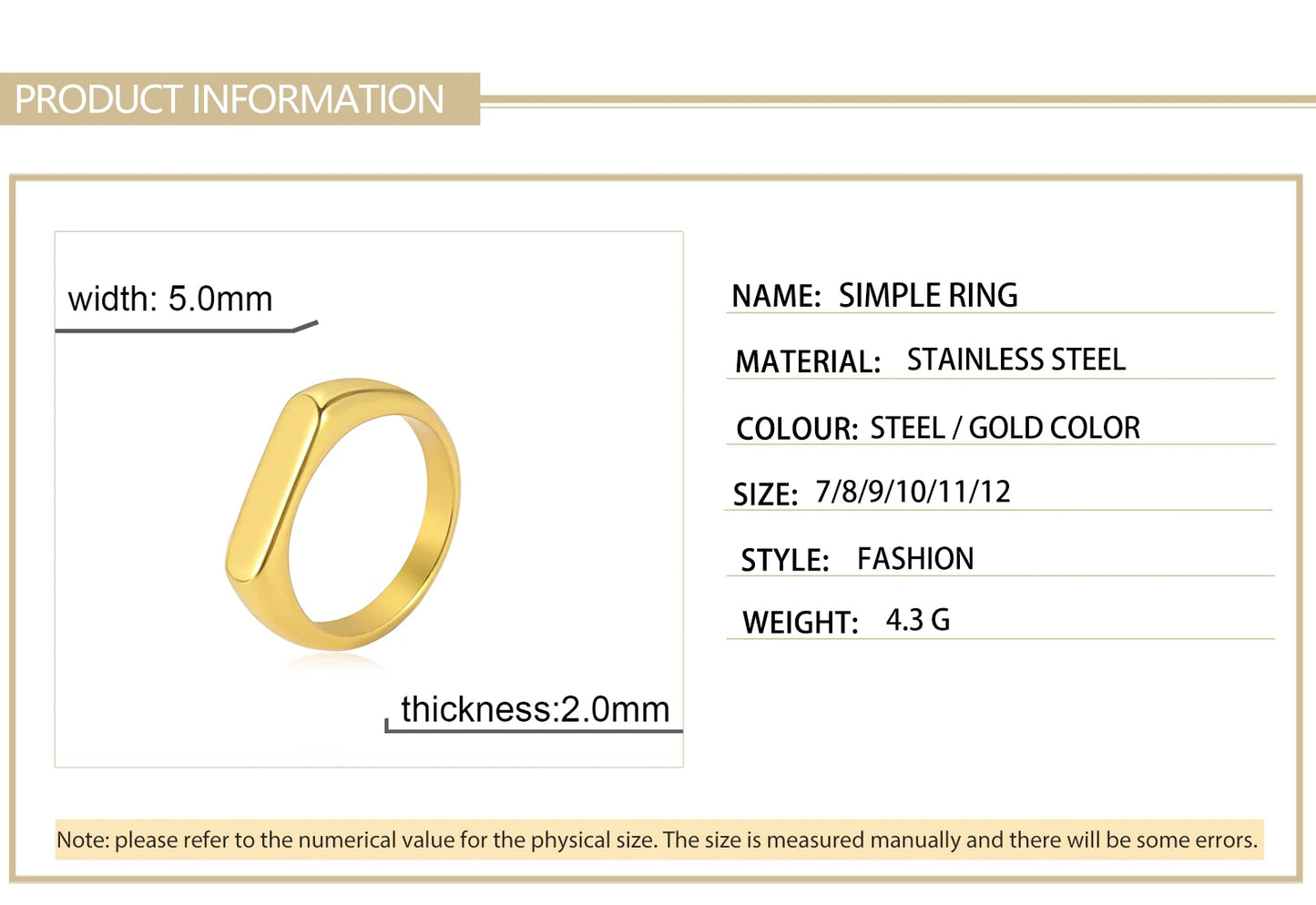 Skyrim Stainless Steel Signet Rings