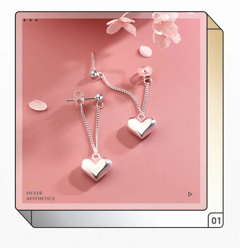 Geometric Hollow Heart Hoop Earrings