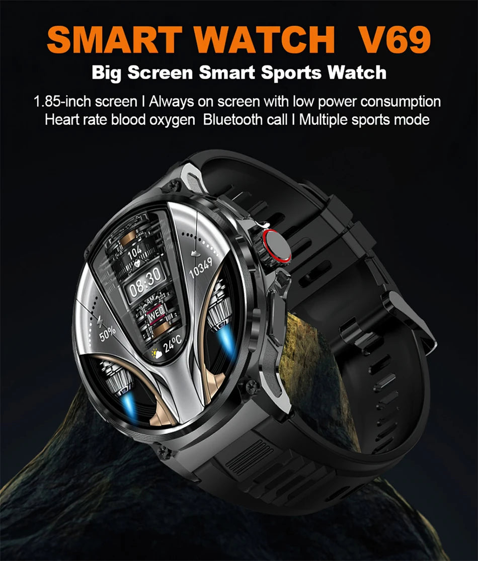 AMOLED Men GPS Track Smart Watch