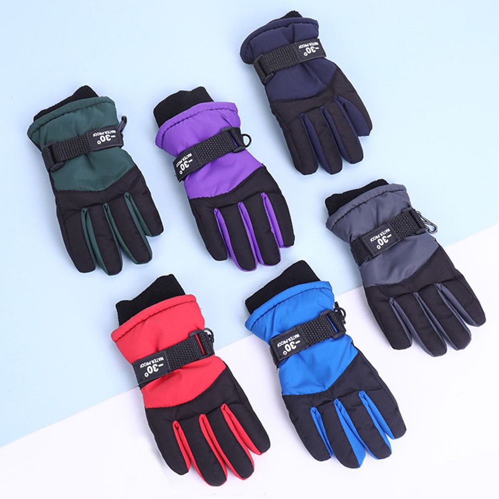 Winter Ski Gloves for Kids Aged 6 to10 Years Outdoor Sports Thick Warm Mittens Children Non-slip Windproof Waterproof Gloves - BestShop