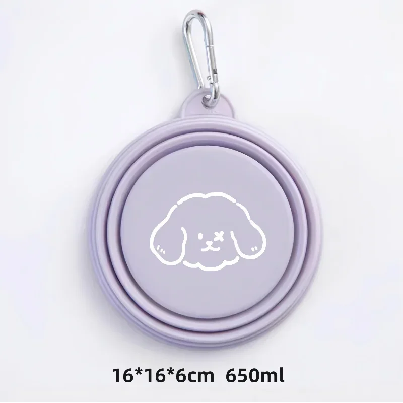 Dog Pet Folding Silicone Bowls